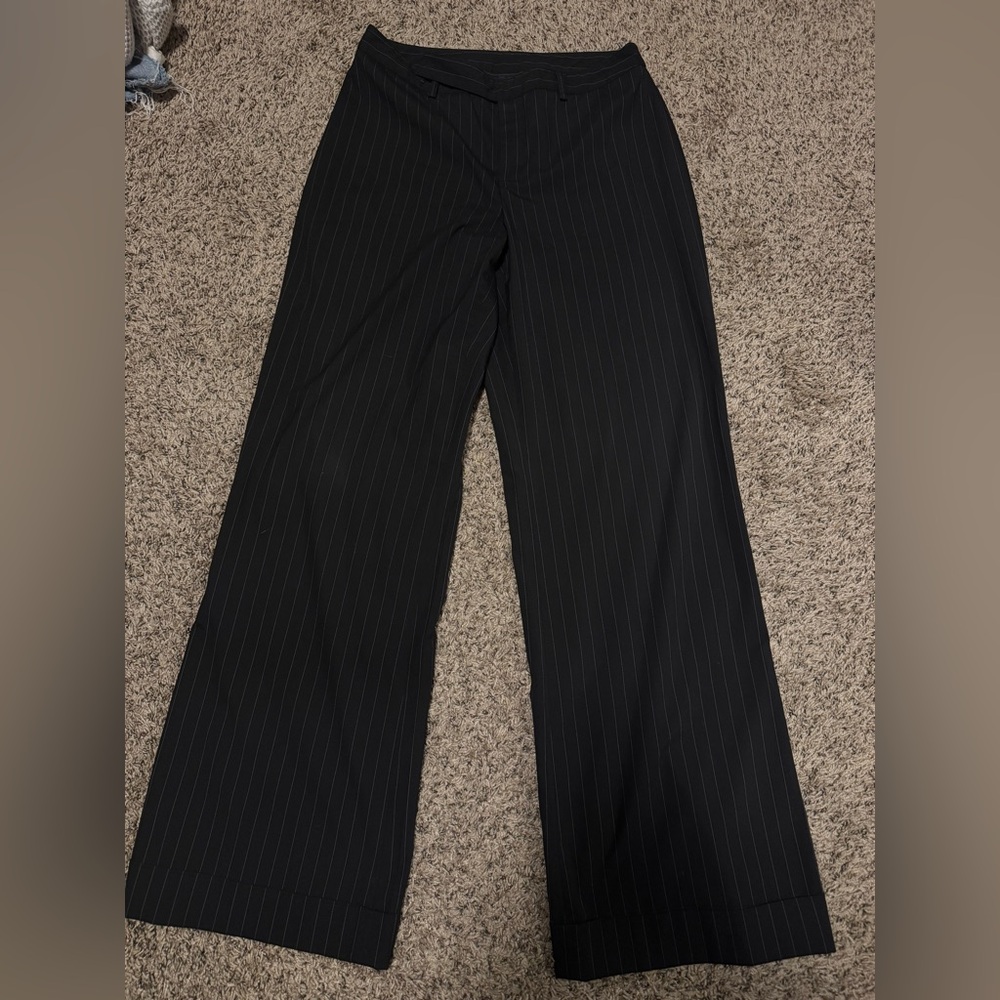 Nine West Black Pinstripe Pants